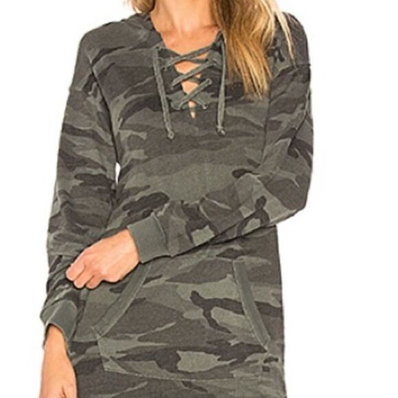 Splendid Camo Print Pullover Sweatshirt Hoodie S - Picture 1 of 4